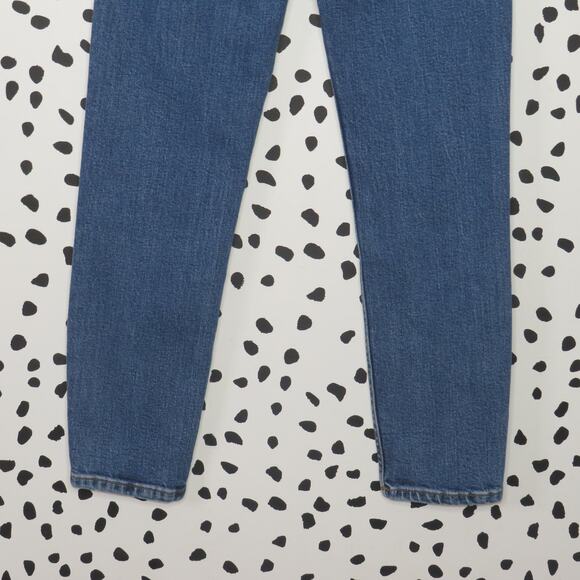 Re/Done Originals Ultra High Rise Button Fly Ankle Crop Jeans - Picture 8 of 13